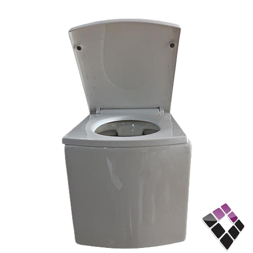 كرسي أفرنجى معلق STYLO صينى لون أبيض مستطيل نظام تصريف مطور غطاء ثقيل هيدروليك 18 سم رقم 215/5516