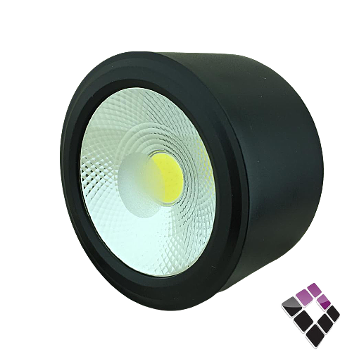 كشاف سلندر LED خارجي لطش همر HUMMER صيني دائري 4" عدسة COB جرم أسود إضاءة 6500K أبيض 15W