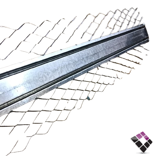 شبك تلييس مستقم فاصل بالوسم 19 ملم شبك بالطرفين حديد مجلفن طول 3 متر