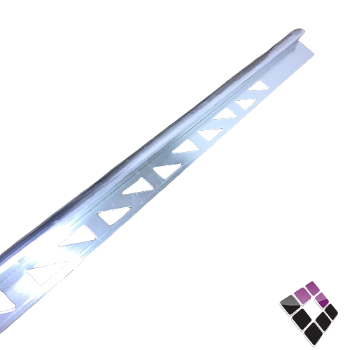 زاوية نهاية سيراميك المنيوم مبروم DAR صيني لون كروم مقاس 12.5 ملم كبير طول 2.45 متر رقم LT-12