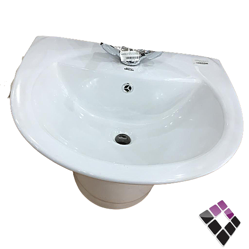 مغسلة معلقة ستامينا STAMINA صيني لون أبيض دائرية قطعة واحدة  رقم WB-047-W