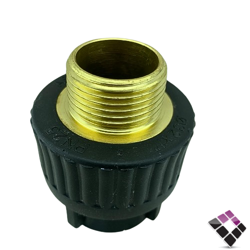 جلبة ذكر سن خارجي نحاس عسك سعودي  اسود 1×1"   ***  ASK
