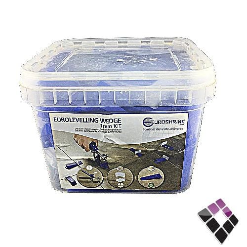 سطل طقم فواصل بورسلان وزنية ميكانيكي + خابور + ماكينة UROSHRINK اسباني مقاس 1 ملم