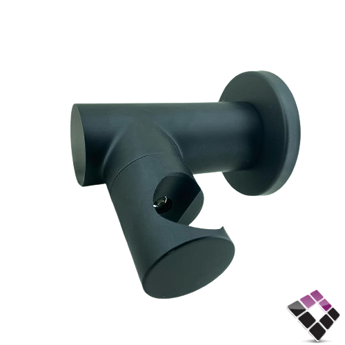 كوع مشبك + حامل شطاف خلاط دفن مخفي نحاس مطلي لون أسود مدور IGLOW صيني رقم SE-006-BLACK