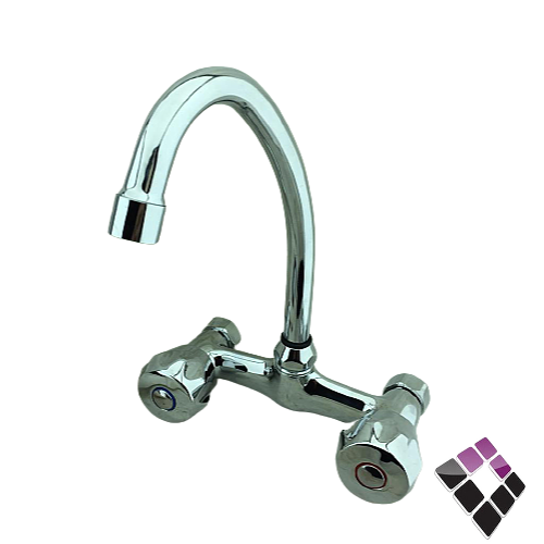 خلاط مجلى جدار عادي BATHROY ايطالي موديل GS رقبة عالية