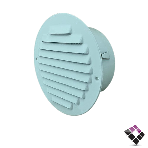 غطاء سدة مروحة شفط LUXIFY لون أبيض حديد موديل شرائح ثقيل+شبك ضد الحشرات 4"