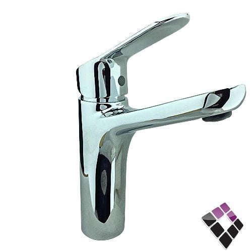 خلاط مغسلة اتمتك خزف سعودي كروم ثقيل 13.5 سم مسكة بيضاوية موديل رايز RISE مع هراب ضغط رقم 180101010352002