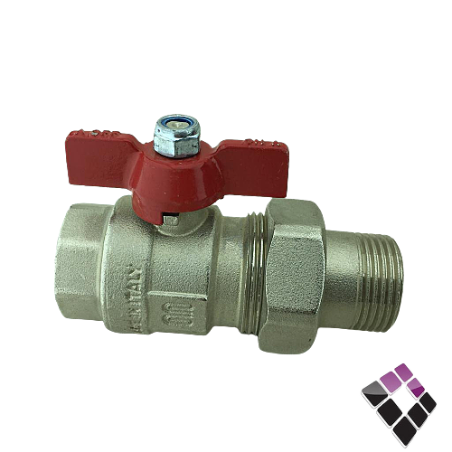 حنفيه يد احمرفراشة +شدوصل  ايطالي 1" ENOLGAS.