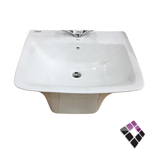 مغسلة معلقة ستامينا STAMINA صيني لون ابيض مربعة قطعة واحدة  رقم WB-043W