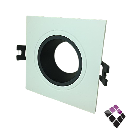 جرم سبوت لايت مفرد مربع مانع توهج HIGH STARS صيني جرم خارجي أبيض داخلي أسود مقاس 2" رقم HS-SQ-WH-BK-01  ...رقم الصنف (26502112)