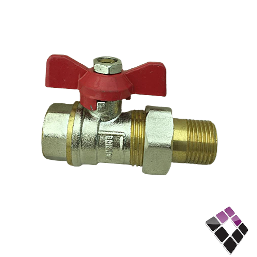 حنفيه يد احمرفراشة+شدوصل صينى1/2"+MAURICE