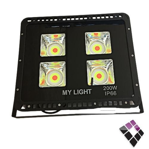 كشاف ليد خارجيMY LIGHT اسود 4 عدسات COB ملون بريموت 200 وات...رقم الصنف (23532202)