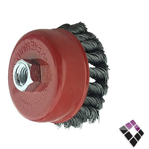 صنفرة فرشة شعر حديد مجدول موديل كوب صيني مقاس 4"