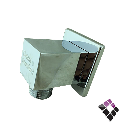 كوع مشبك شطاف + سماعة ديكور مربع للخلاط الدفن المخفي Orient Standard صيني نحاس مطلي كروم رقم OS856CHROME