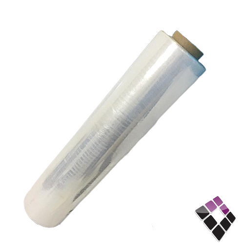 رول نايلون مرن شفاف لتغليف الطبالي طول 400 متر عرض 50سم وزن 4 كيلو.