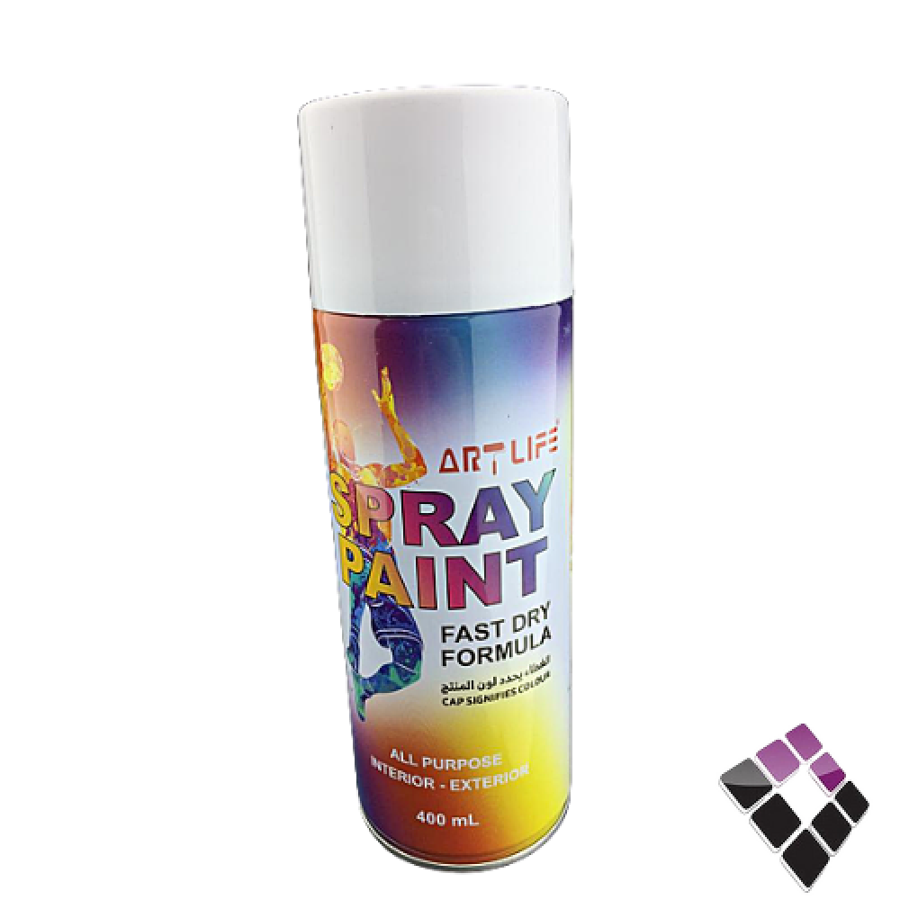 بوية بخاخ ARTLIF صيني لون أبيض لماع 40GLOSS WHITE