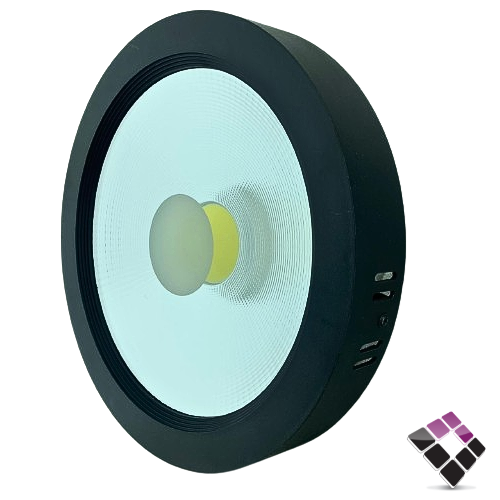 كشاف LED خارجي لطش عدسة COB كوب 12"×30 سم توفل TOEFL جرم أسود إضاءة 6500K أبيض 40W