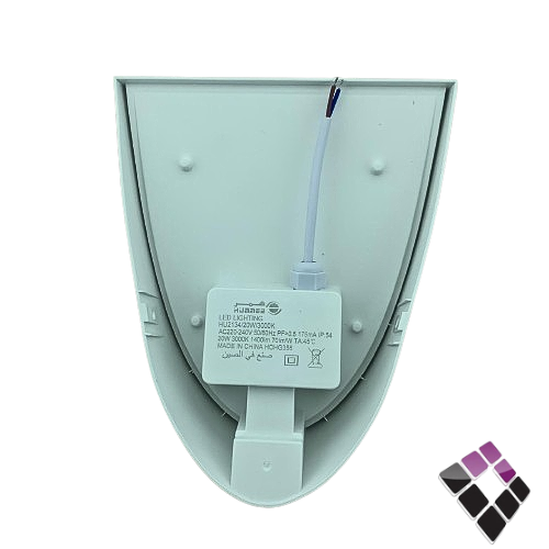 ابلك جداري LED لطش موديل U همر HUMMER صيني جرم أبيض اضاءة أصفر 3000K من جهتين 20W رقم HU2134