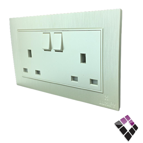 فيش مع مفتاح 13 أمبير مجوز LUXIFY صيني لون لؤلؤي رقم 25000032