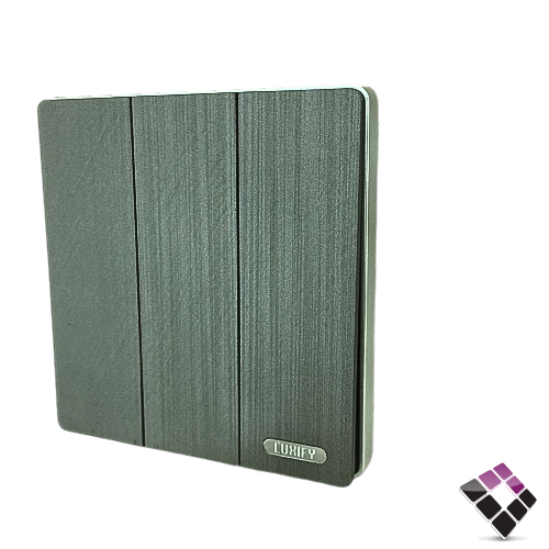 مفتاح ثلاثي LUXIFY صيني لون فضي سلفر عريض م/ بيانو 16A رقم 23600006