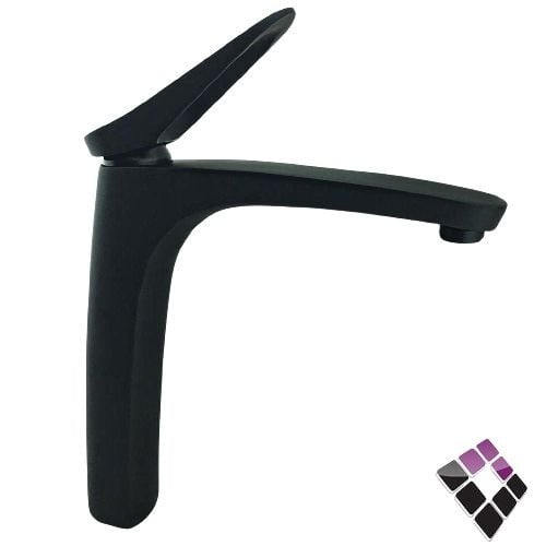 خلاط مغسلة 1خرم أتمتك عالي 28 سم QUALITY صيني أسود مسكة موديل اليخت رقم 1001001002BLACK