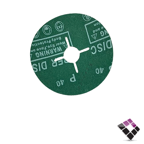 دسك ورق صنفرة صيني لون أخضر لصاروخ مقاس 4.5" خشونة رقم 40P