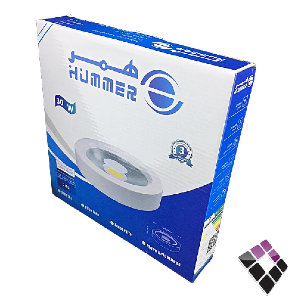 كشاف لطش LED خارجي عدسة COB كوب همر HUMMER صيني إضاءة 4000K كريمي 21 سم 30W رقم HU-2235/30N.