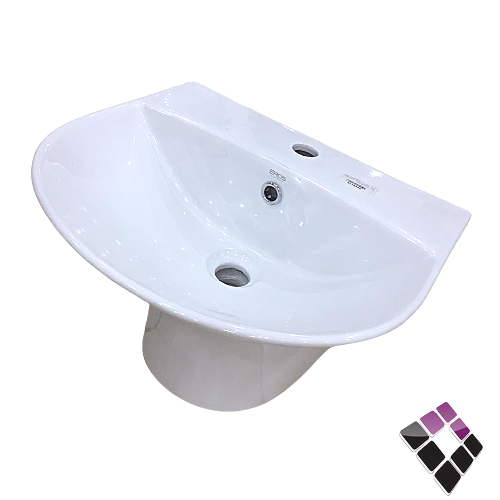 مغسلة خزف معلق EROS هندي موديل سوفين SOFIN دائرية لون أبيض قطعة واحدة رقم ERS70023