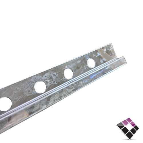 زاوية نهاية سيراميك المنيوم مربع DAR صيني لون كروم مطفي مقاس 12 ملم كبير طول 2.45 متر رقم SS1250B