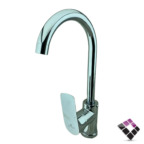 خلاط مجلى رخام شجرة واقف اتمتيك BATHROY ايطالي لون كروم موديل برافو BRAVO رقبة عالية