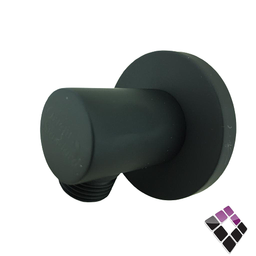 كوع مشبك شطاف + سماعة ديكور دائري للخلاط الدفن المخفي Orient Standard صيني نحاس مطلي أسود رقم OS856BLACK