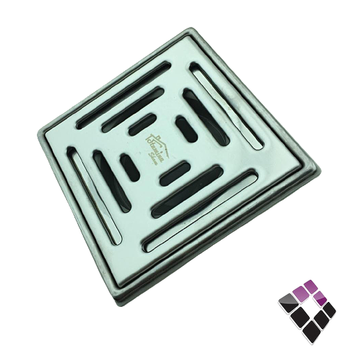 صفاية استيل STAMINA صيني موديل شبك عريض مع رداد بلاستيك مطري رقم SF1135 مقاس 15×15..