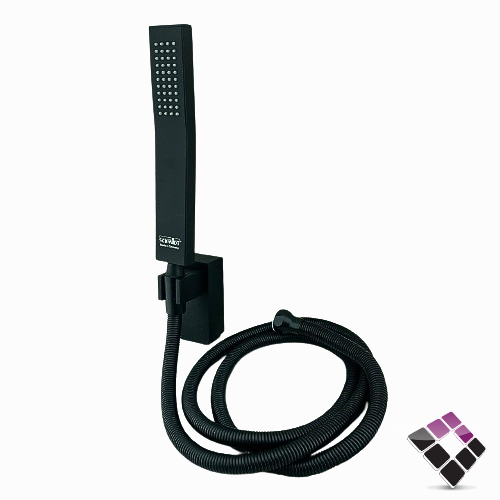 سماعة خلاط دش SCHMIDT الماني نحاس مطلي لون أسود مستطيلة