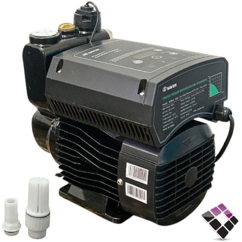 دينمو مضخة سمنان ذكية سيفر SAVER متغيرة السرعة لزيادة ضغط الماء اتمتك مع تحكم بالضغط + شاشة دجتل 3/4 حصان