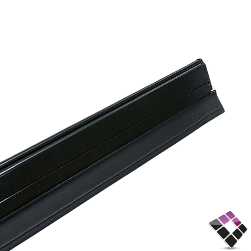 مانعة غبار للباب ربل ثقيل المنيوم ربيتال لون اسود 1متر