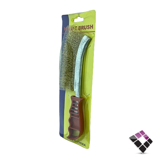 فرشة صنفرة سلك نحاس KNIFE BRUSH صيني يد ربل أحمر