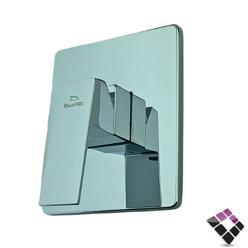 غطاء وجه + مسكة خلاط مخفي BLacl-vcn صيني1 خط مخرج واحد للماء لون كروم موديل مربع رقم