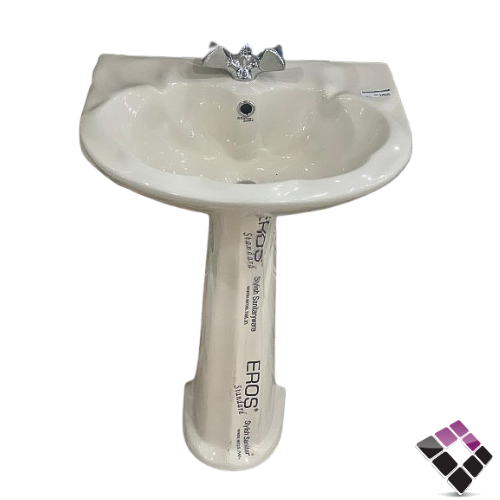 مغسلة هندي دائري ديكور وردة موديل لوتس لون بيج **