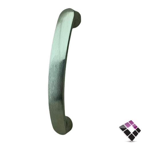 مقبض مسكة درج مبروم 2 مسمار بلاستيك لون فضي رقم 296