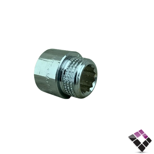 جلبة ذكر نحاس مطلي كروم LUTZ الماني 15ملى×1/2" رقم 10010202