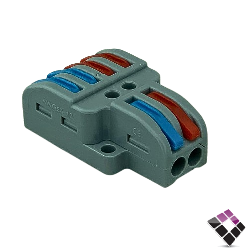 كنكتر سلك بقفل مدخلين × 4 مخارج رقم LT-422