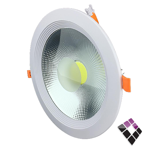كشاف LED داخلي 8" 20 سم MONTANA صيني مدور جرم ابيض عدسة COB إضاءة 6500Kأبيض 30W...رقم الصنف (23523845)