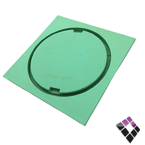 صفاية بلاستك أخضر قفل + تصريف تخصصي 15×15.