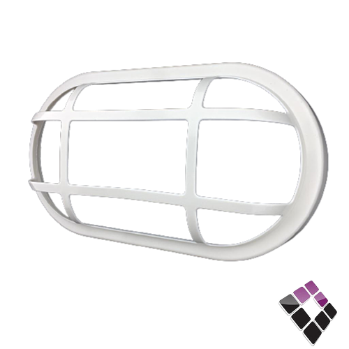 غطاء أبلك بيضاوي خارجي موديل شبك لون أبيض