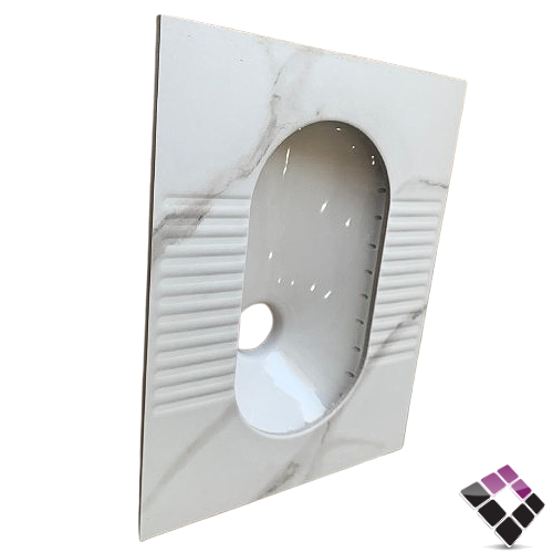 كرسي عربي خزف رخامي VITTA صيني لون أبيض ترخيم رمادي كبير مطور رقم