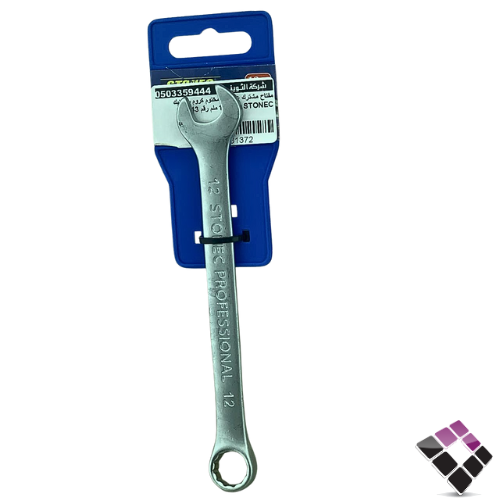 مفتاح مشترك عادي + مختوم كروم ستونيك STONEC مقاس 12 ملم رقم 243-33