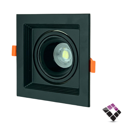 جرم سبوت لايت مانع توهج مفرد مربع مدرج SYCO  جرم أسود كامل متحرك