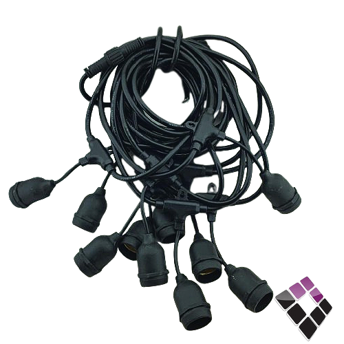 عقد لمبات زينة طول 25M + هولدر لمبة نحاس عدد 25 بدون اللمبات صيني رقم 25M/10E27