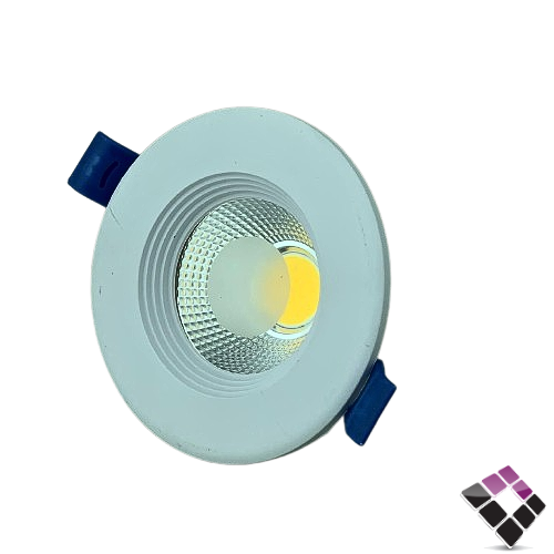 كشاف LED سبوت داخلي 7 سم TOPLR موديل كوب COB إضاءة 4000K كريمي جرم أبيض 7W رقم