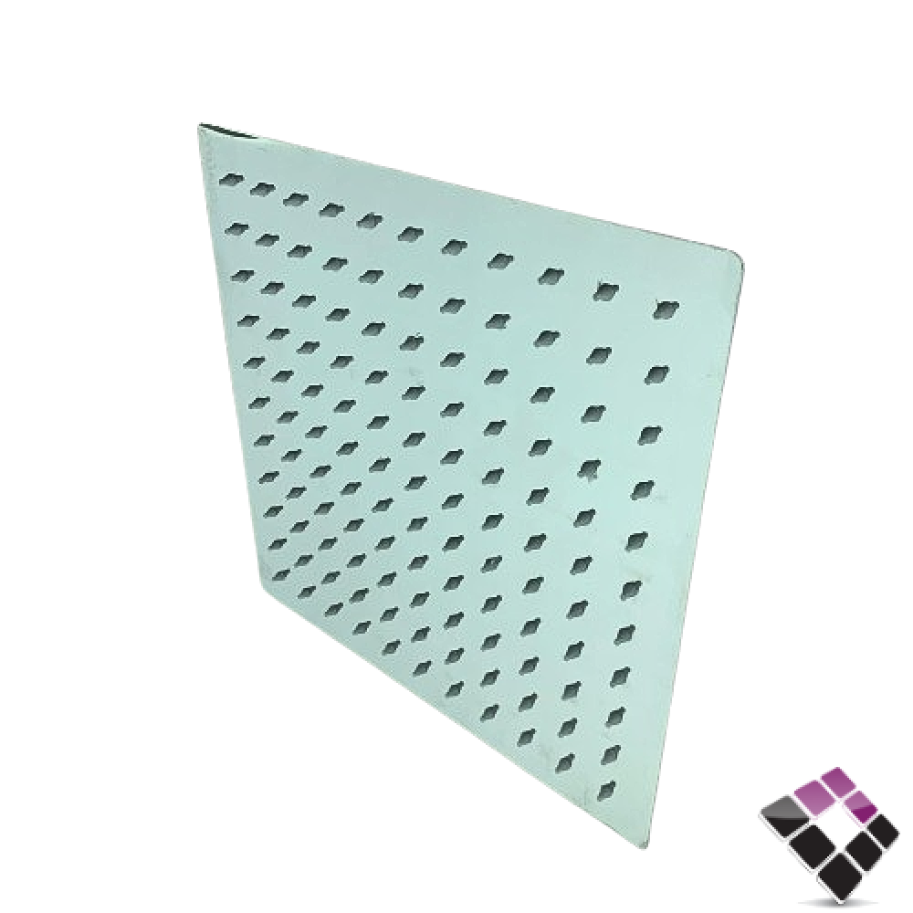 طاسة دش مطري كوالتي QUALITY صيني مربعة استل SUS304 مطلي كروم + فتحات ربل 25×25